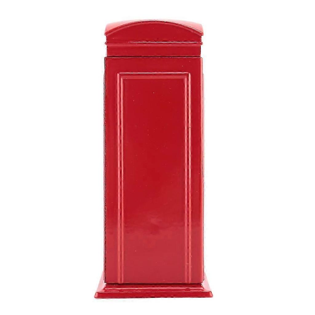 Metal Red British English London Telephone Booth Bank Coin Bank Saving Pot Piggy Bank Red Phone Boot