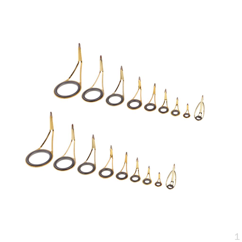 

18 шт. Набор направляющих колец для удилища, наконечник, ремонтный комплект для сборки, 3..8 мм