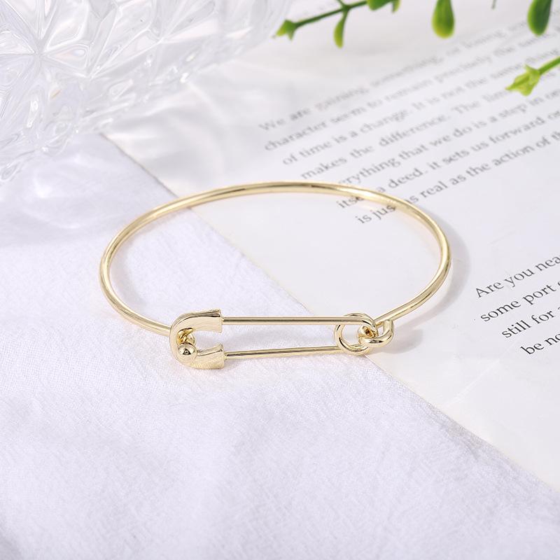 

Элегантный регулируемый браслет-манжета с открытым кругом - Женское модное эластичное кольцо для руки золотой