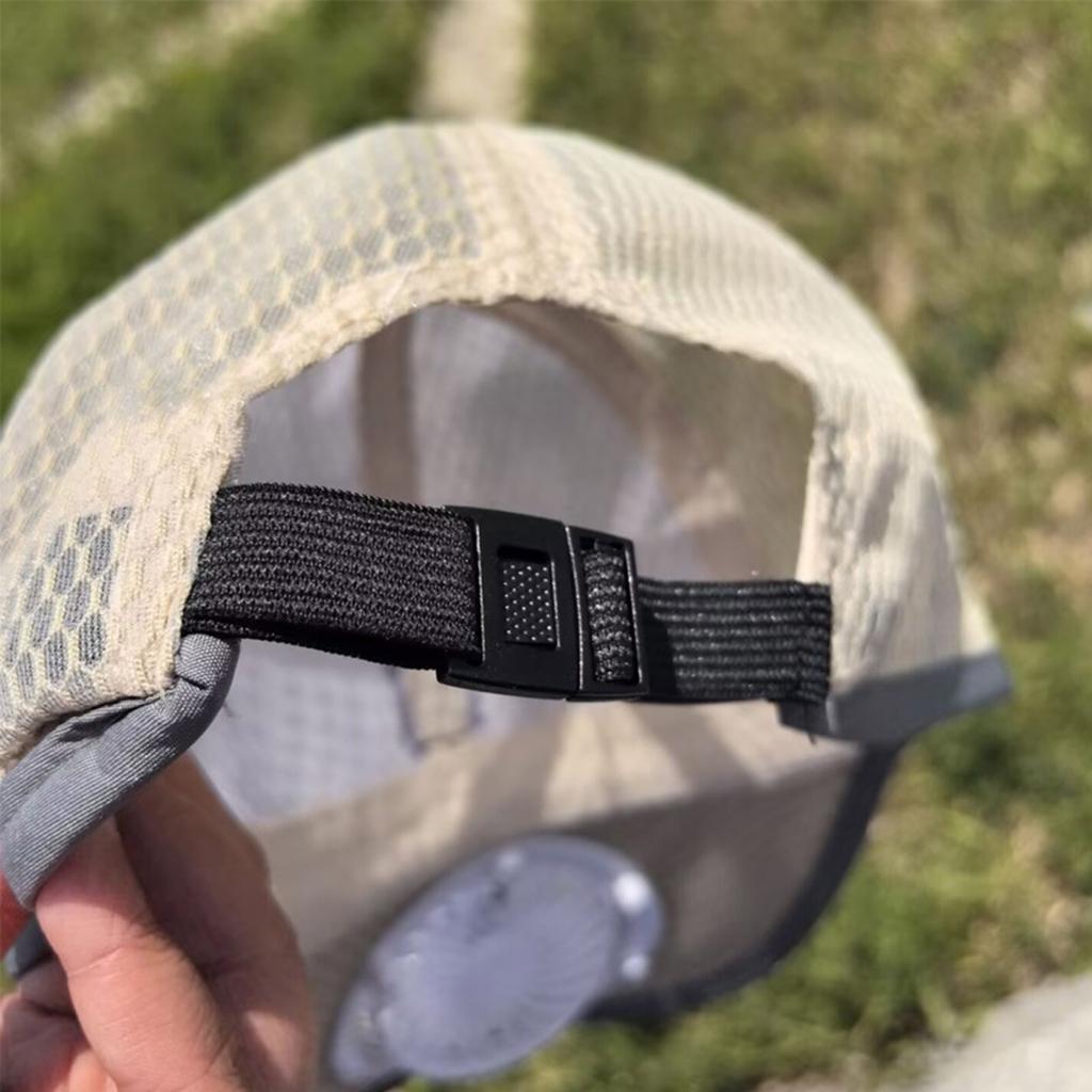 Solar Powered Cooling Hat Adjustable USB Rechargeable Fan Breathable Fabric For Outdoor Hiking Beach
