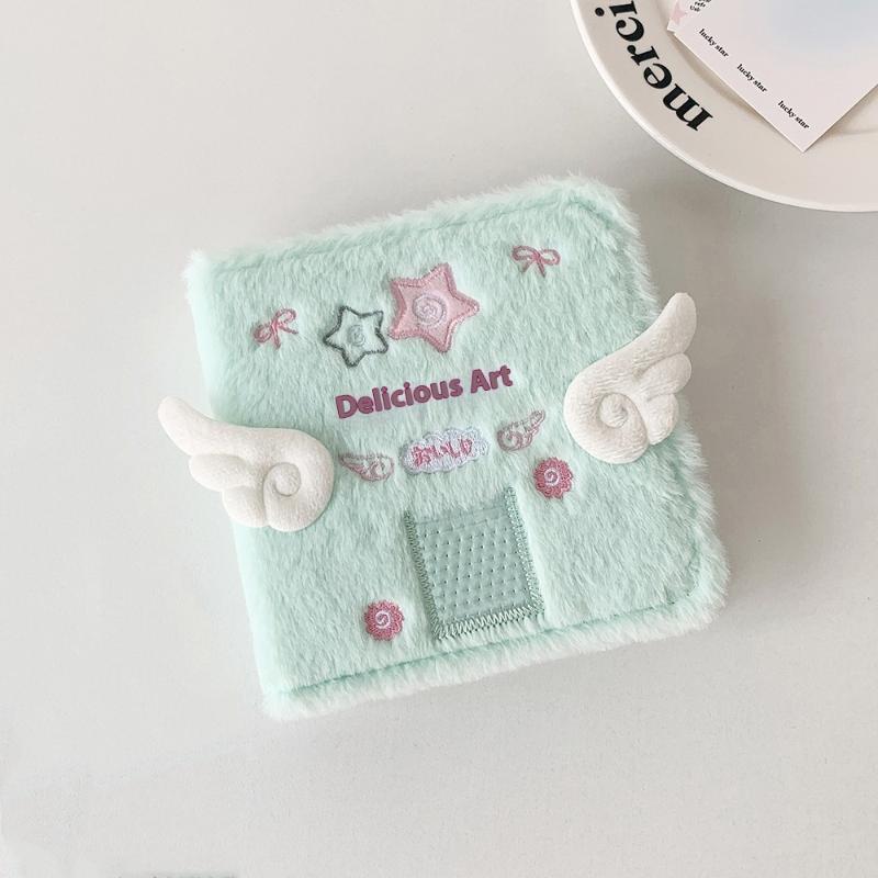 Ins Style Plush Wing A7 Binder Book Photos Album Photocard Cute Collect Idol Photo Album Loose Leaf Storage Display Book