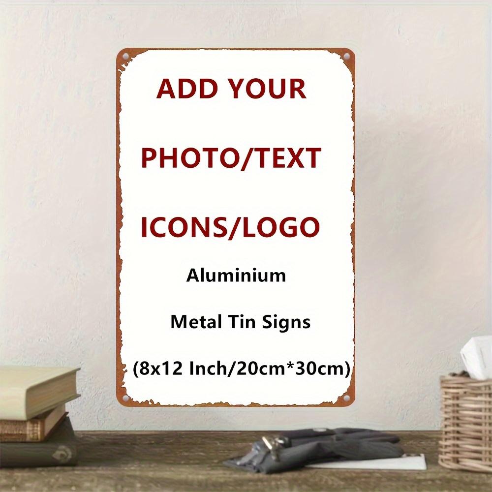 

Customizable Aluminum Metal Sign Personalized Wall Art for Home Kitchen Garden Bathroom Room Restaurant Bar Cafe Garag 20x30cm（7.8x11.8inch）