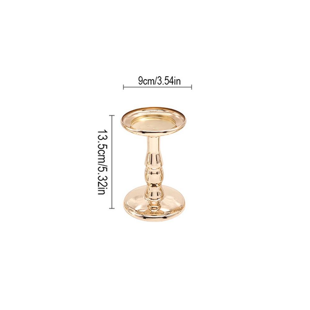 New Vintage Iron Candle Holder Elegant Stable Base Candle Stand Golden Luxury Metal Candle Holder Home Decor