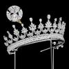 New European and American Zircon Bridal Crown Headpiece Metal Electroplating Korean Style Diamond Crown Wedding Hair Accessories