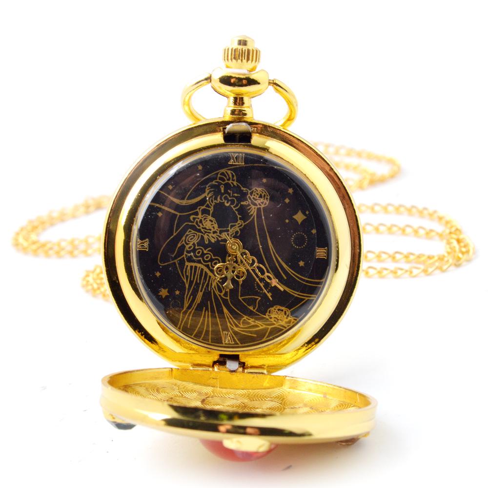 Cartoon Anime Sakura Taschenuhr Damen Quarzuhren Anhänger Zubehör