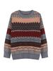 Women's Retro Color Block Christmas Knitted Pullover Sweater