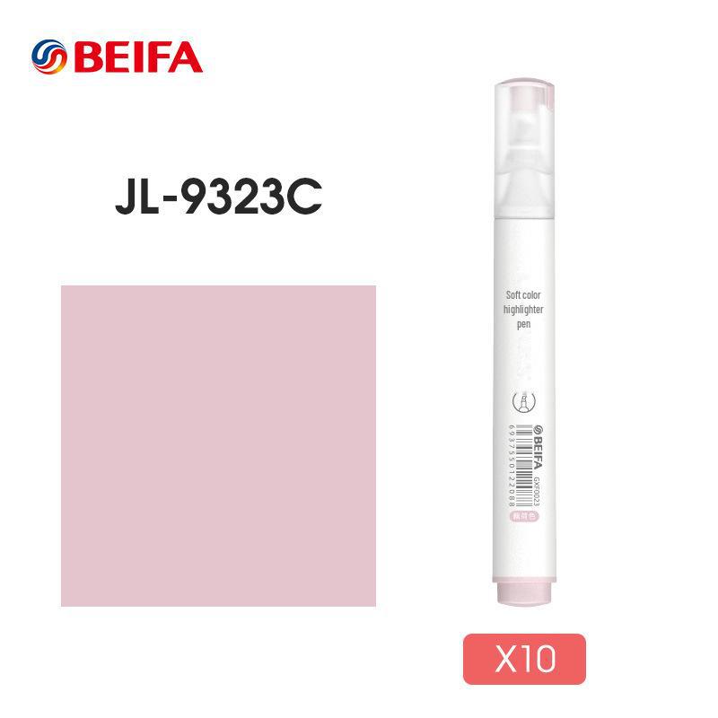 Beifa Morandi Soft-Headed Fluorescent Pens - 10-Box Set for Students' Graffiti and Eye-Protection Marking