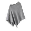 Women's Knit Wool Shawl Cape with Metal Buckle - Versatile Office Scarf & Neck Protector