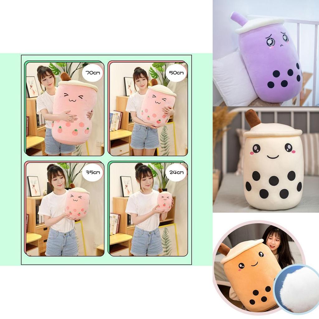 Urocza pluszowa poduszka w kształcie kubka do Bubble Tea Boba dla przytulnej miękkości w 4 rozmiarach