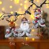 Santa Claus with Bells Christmas Tree Ornament - Fabric Decoration