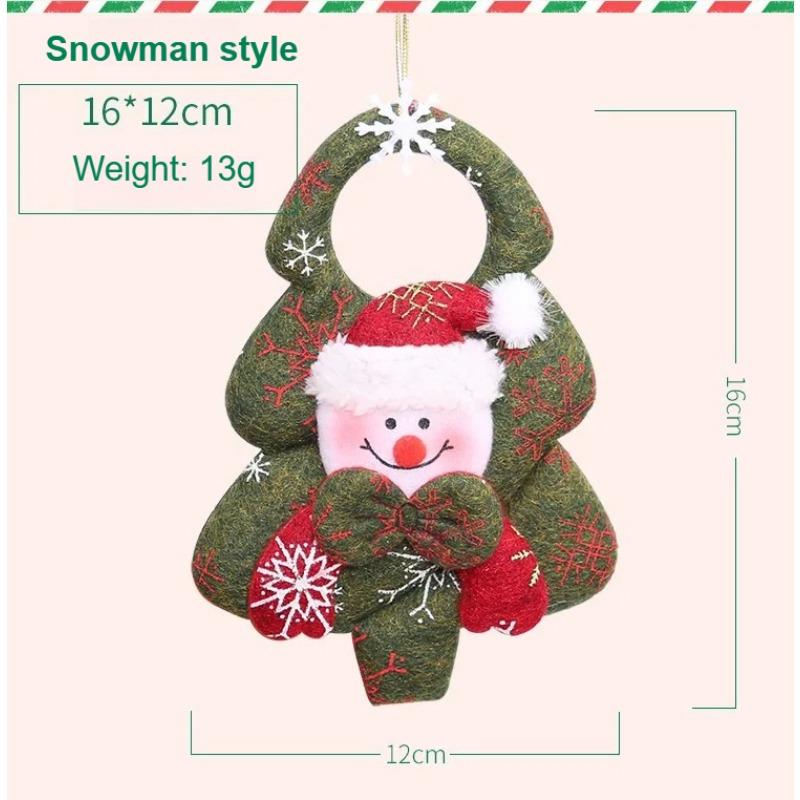 Christmas Tree Pendant Three-Dimensional Santa Claus DIY Christmas Tree Decoration Christmas Non-Woven Fabric Pendant Children's Gift