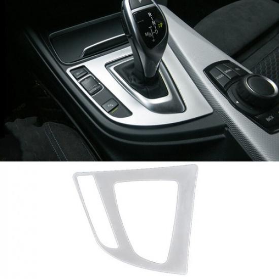 Central Console Gear Shift Frame Trim For BMW 3 4 Series GT Silver Steel 13-