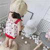 Letní Nové Sladké a Roztomilé Dívčí Třešňové Panenkové Tričko Camisole Šaty