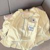 Pajamas Women'S Spring And Autumn Long Sleeves Yellow Plaid Puppy New Cartoon Students Can Wear Home Suits Real