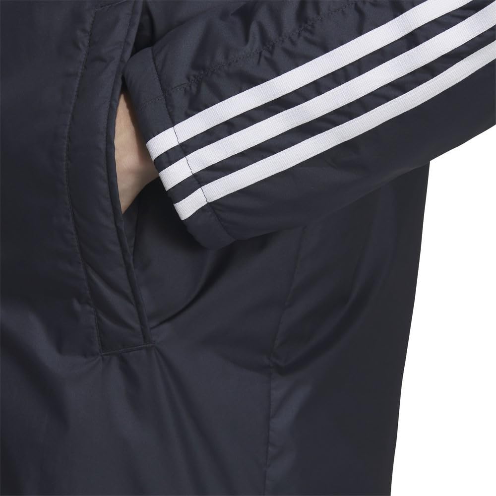 Adidas Long Boa Legend Ink Size M Men's 3-Stripes Coat, KWX71, (JG8513),
