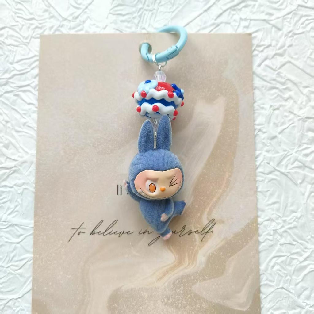 New Flocking Mini Yoga Cute Keychain Doll Bag Pendant Cute Schoolbag Gift Pendant