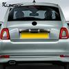 Real Hard Carbon Fiber Sticker For Fiat 500 08-23 Abarth 595 2012-2025 Abarth 695 2010-2025 Rear Trunk Lid Tailgate Handle Cover
