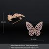 Elegant Zirconia-Inlaid Crystal Butterfly Brooch for Women - High-End Lapel Pin & Fashion Accessory