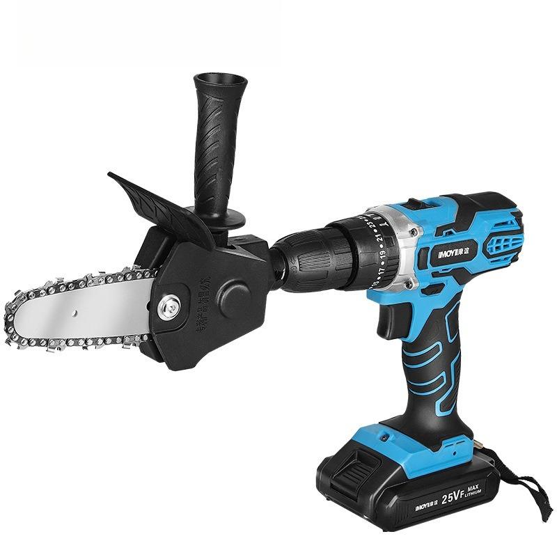 Electric Drill To Chain Saw Converter Head Electric Pruning Saw Felling Mini Chain Saw Head