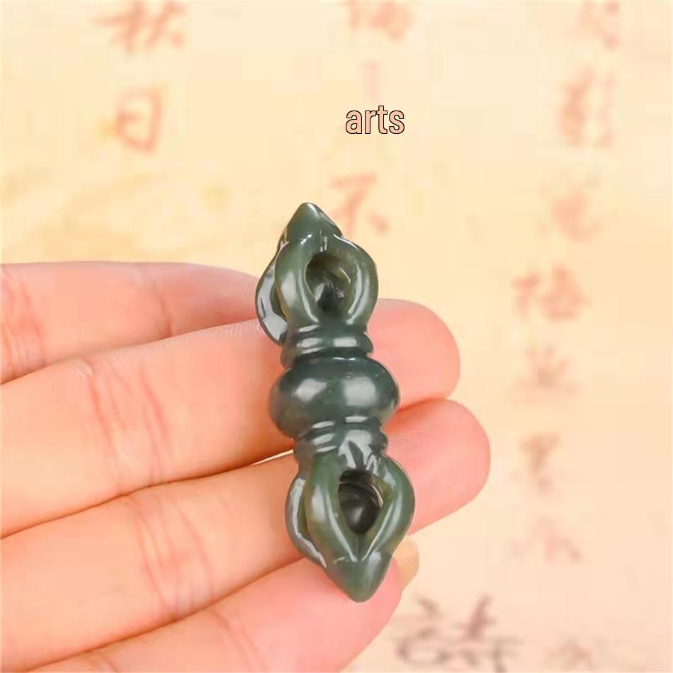 Jade Hetian Qingyu Vajra Pestle Pendant