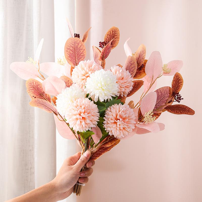 Silk Rose Flower Arrangement for Dining Table or TV Cabinet