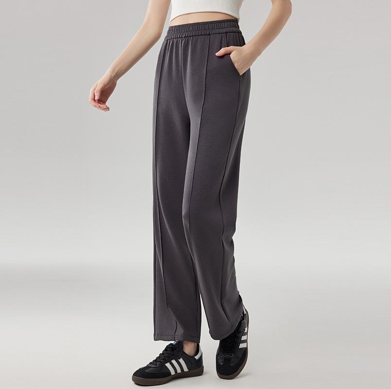 

Женские повседневные брюки с высокой талией и эффектом похудения - Утепленные для осени/зимы, Длинные, Свободные, Удобные, Теплые, Подчеркивают длину ног XL (recommended for 125-140 jin)