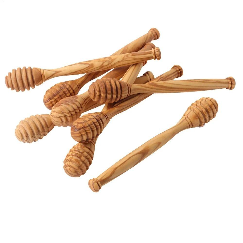 Natural Wood Wooden Honey Dipper Handmade Wooden Honey Stirrer Honey Stirrer Spoon  For Jars