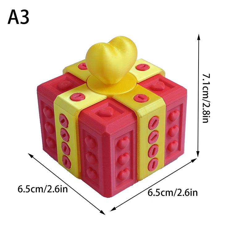 Cutie cadou imprimată 3D pentru Ziua Îndrăgostiților, o cutie enervantă în formă de inimă, un cadou care transformă dragostea într-o aventură distractivă și provocatoare