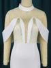 Vintage Spitze Lange Kleider Frauen Sexy Durchsichtig Langarm Hohe Taille Etui Abend Cocktail Event Outfits Plus Größe Kleider für Dame