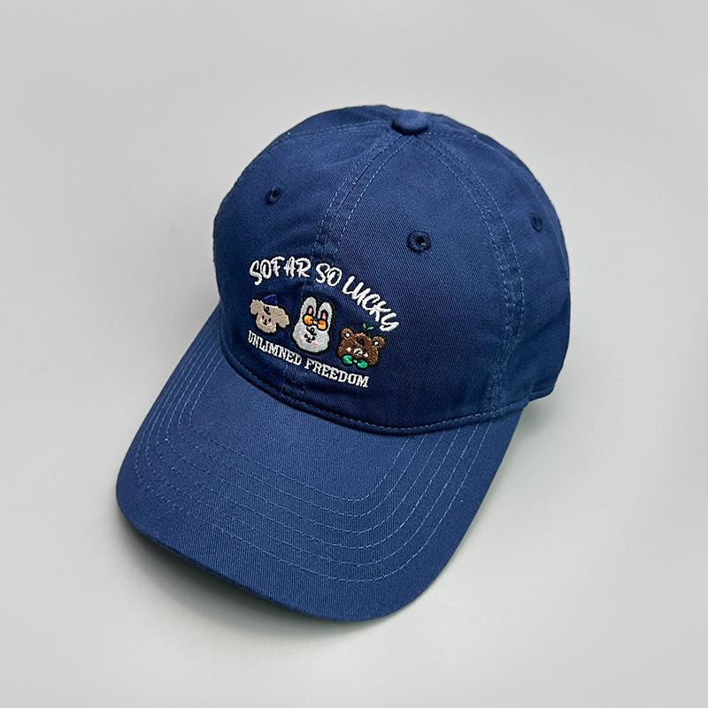 Cartoon Small Animal Embroidery Baseball Cap For Men And Women Casual Cute Versatile Student Cap
