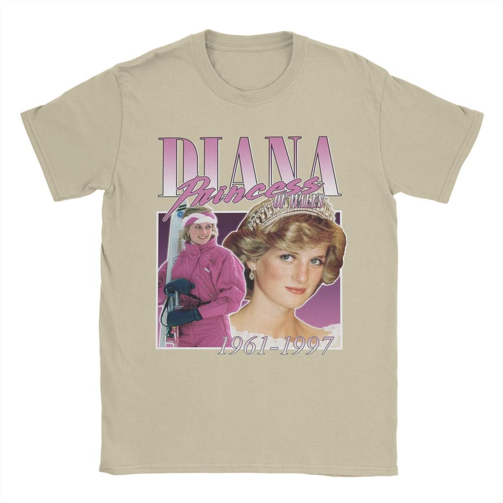 Diana Princess Of Wales 90s Style Men's T Shirt Tees Short Sleeve Crewneck T-Shirts 100% Cotton Graphic Printed Clothing