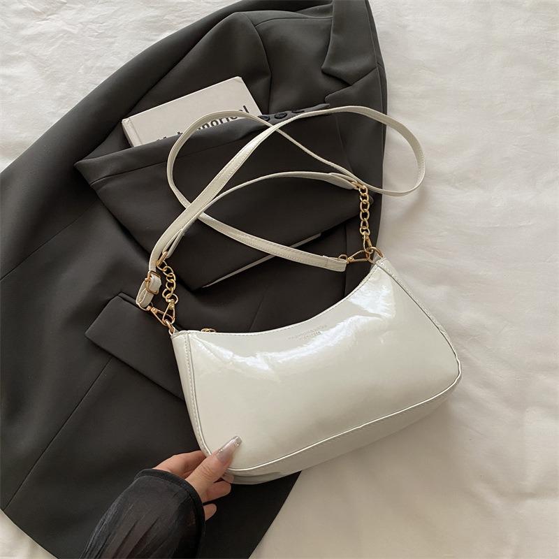 Solid color popular summer new fashion casual single shoulder trend commuting portable underarm small square bag