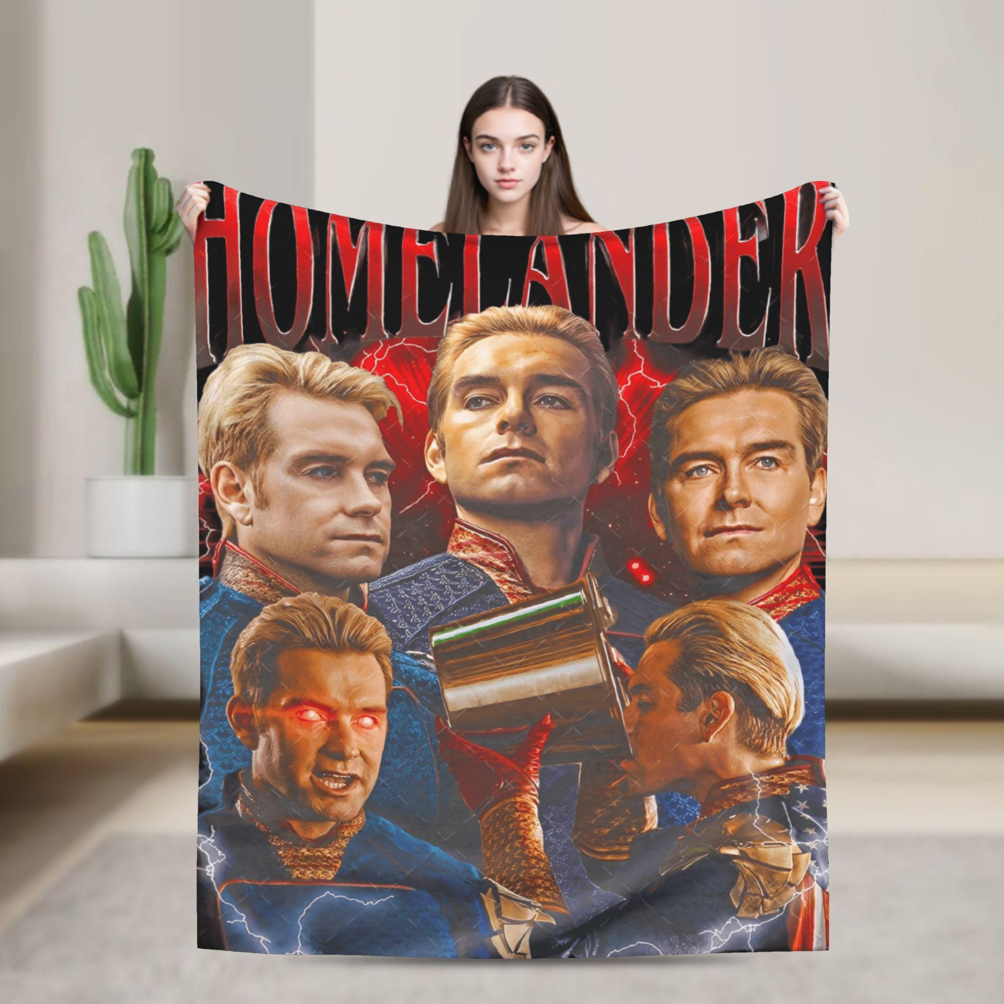 Homelander Blanket The Boys TV Warm Fashion Plush Throw Blanket For Girls Boys Bedroom Flannel Bedspread Bed Cover 75x90cm