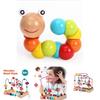Wooden Intelligence Building Toy For Infants And Toddlers Developing Brain And Body Coordination Through Bead Stringing Play 78 Characters