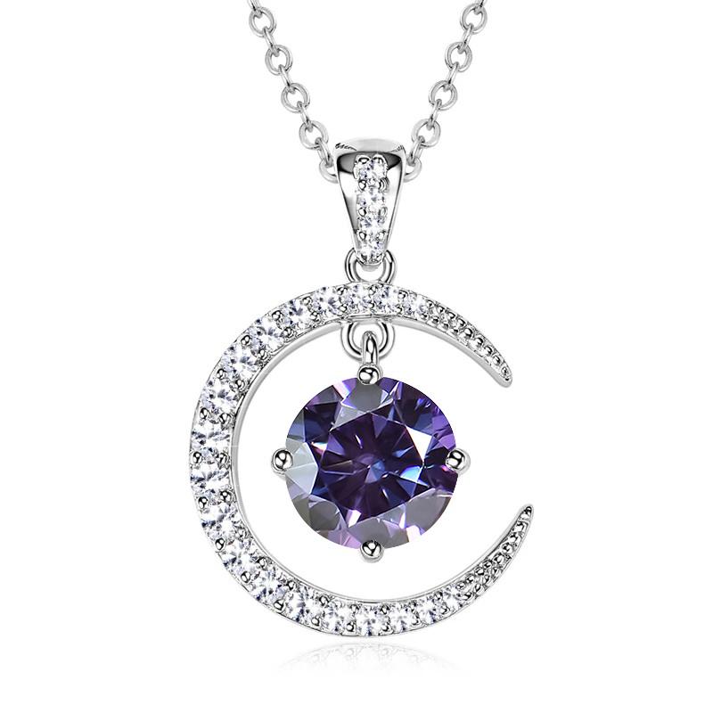 Sterling Silver Moissanite Necklace for Women High-end Design Pendant Niche Smart Clavicle Chain Female Fine Jewelry