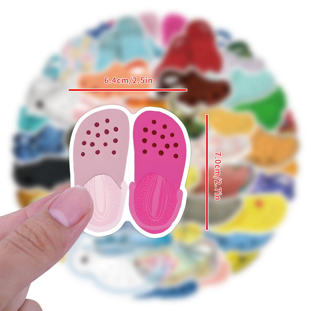 100 New Crocs Shoe Stickers Laptop Skateboard Suitcase Decoration Stickers