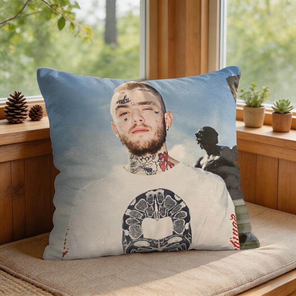 LLil Peep HHell Boy Cushion Cover Square Short Plush Pillow Case Living Room Sofa Home Decor Funda X