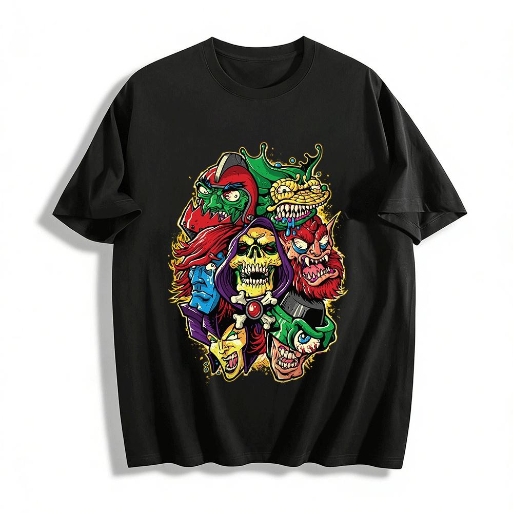 

Vintage Cult Anime Villains Graphic Tee Unisex Cool Top Pure cotton T-shirt XXS