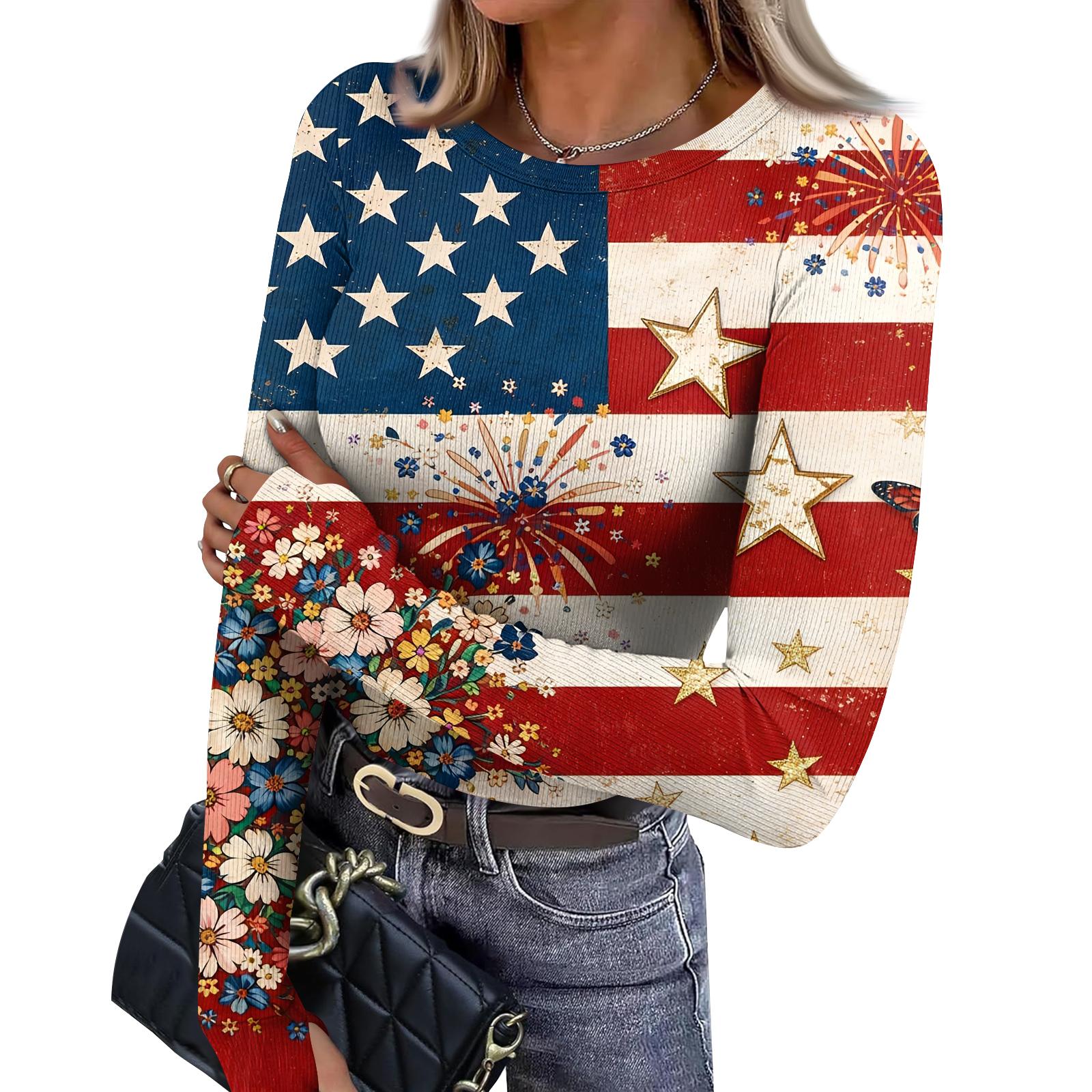 

Women s Fitted Base Layer T-shirt With Printed Round Neck And Long Sleeves Top L