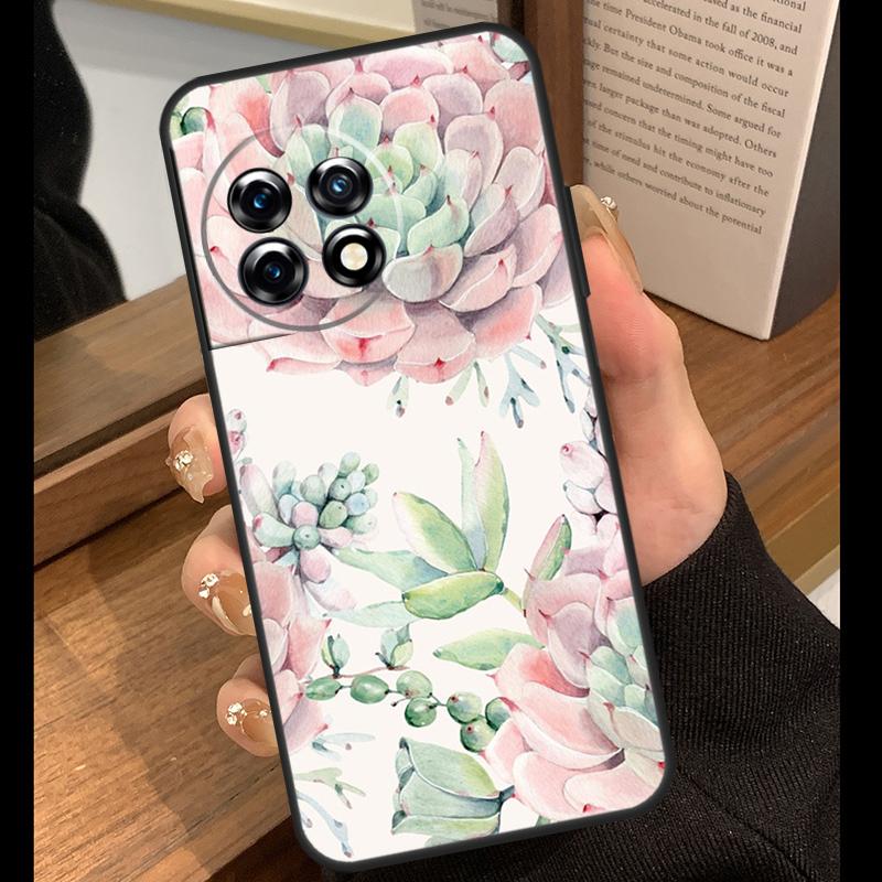 Succulents and Cactus Case For OnePlus Nord 2 2T CE 3 Lite N10 N20 Ace 8T 9R 9RT 10R 10T 11R 8 9 10 Pro 11 Cover