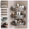 No-Drill Suction Cup Corner Storage Shelf