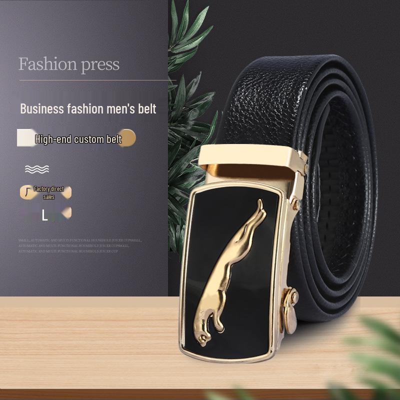 Men's Automatic Buckle Leather Belt - Business, Casual, and Durable Gift Option