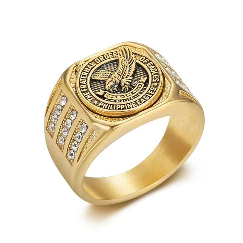 Vintage 316L Stainless Steel Eagle Ring for Men Women Punk Hip Hop Fashion Animal Ring Party Charm Amulet Jewelry Dropshipping