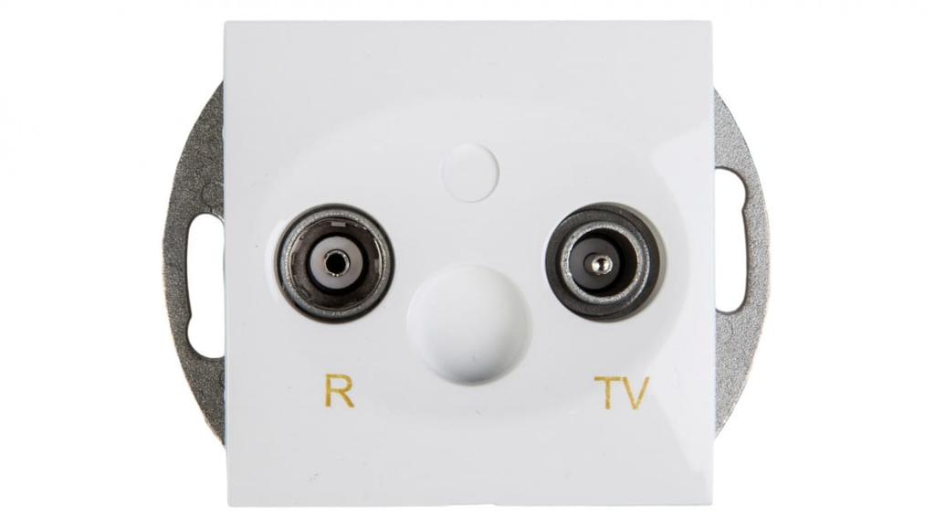 Simon 54 Antenna Socket Rd/Tv Terminal Separated White Dak.01/11