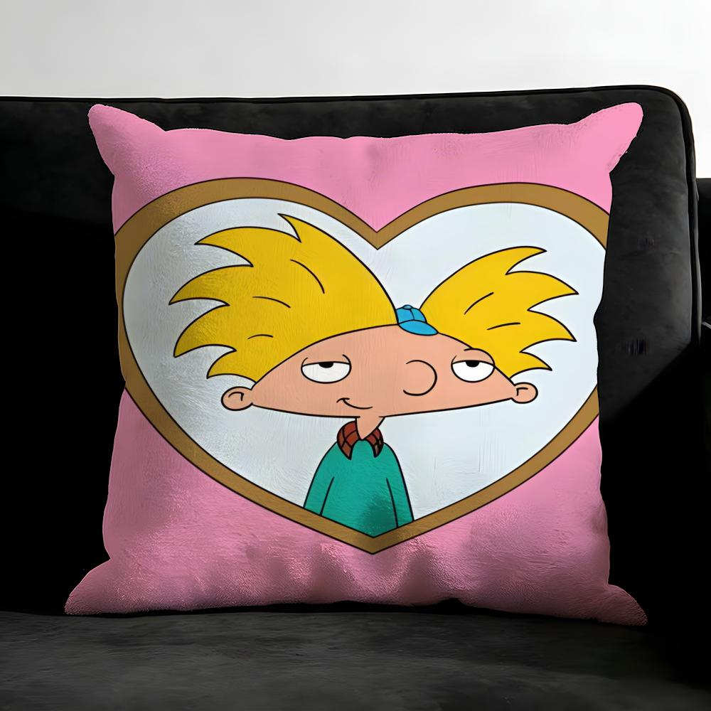 H-Hey Arnold Cartoon Cushion Cover Pillowcase Ultra Soft Skin Friendly Fabric Cloud Like Comfort & Concealed Zipper