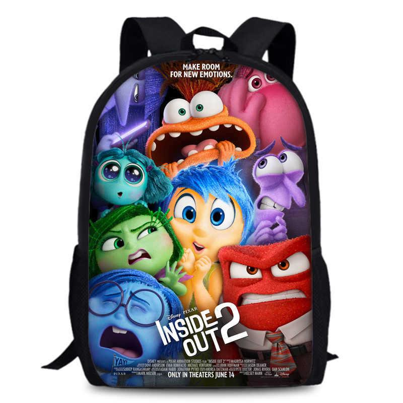 Spacious Inside Out 2 Backpack Durable Oxford Fabric 15 Inch School Bag Unisex