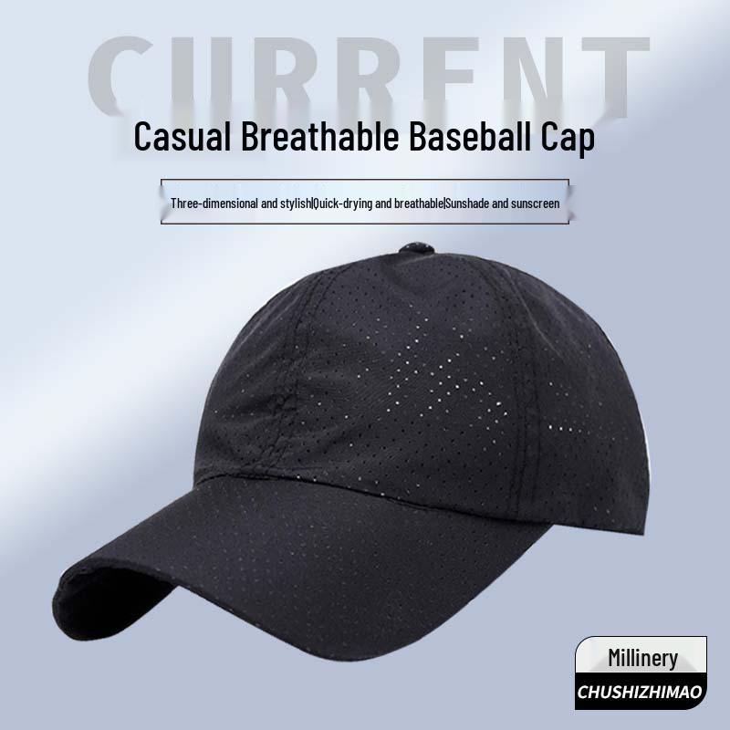 Men's Breathable Quick-Dry Summer Baseball Cap - Comfortable Outdoor Sun Protection Duckbill Hat