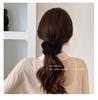 Black Beige Coffee Hair Loop Large Korean Puff Vintage Ponytail Holder Elastic Tie Hair Scrunchie Women Girl Hair Accessories