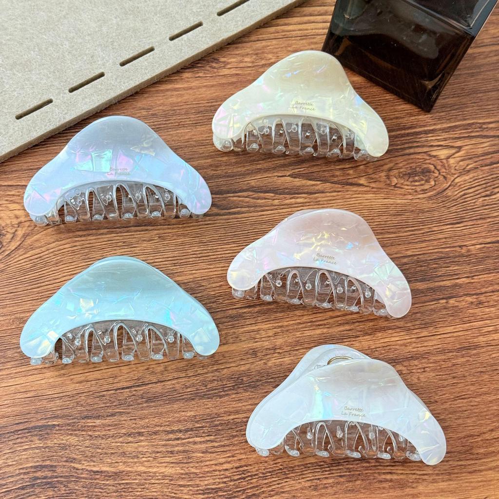 Medium Imitation Acetate Claw Clip for Back-of-Head Bun - Simple Shark Hair Accessory