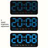 Large USB Digital Wall Clock Temperature Display Electronic Voice Control Alarm Clock Home Decoration--Battery Is Excluded